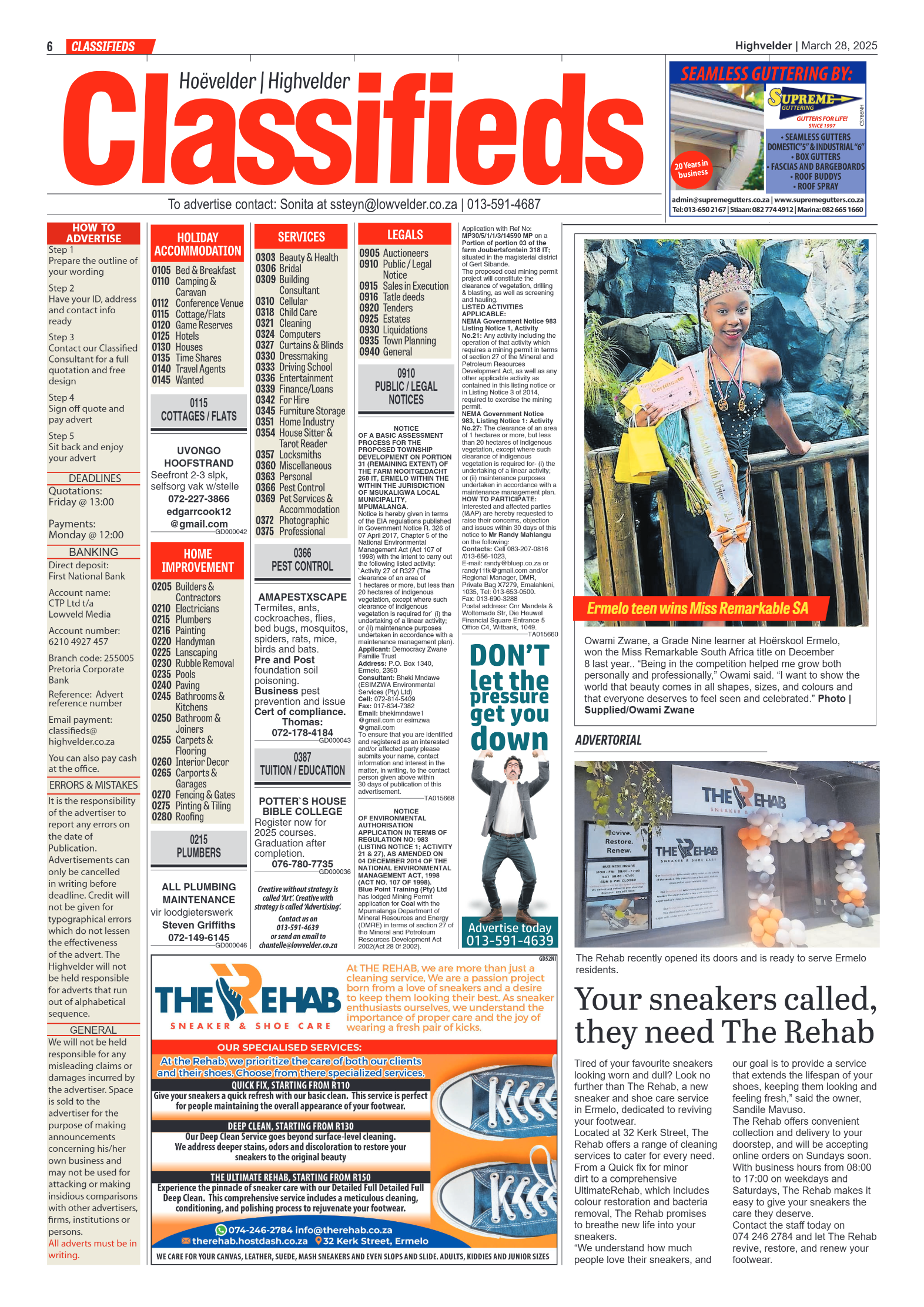 Highvelder Newspaper 28 March 2025 page 6