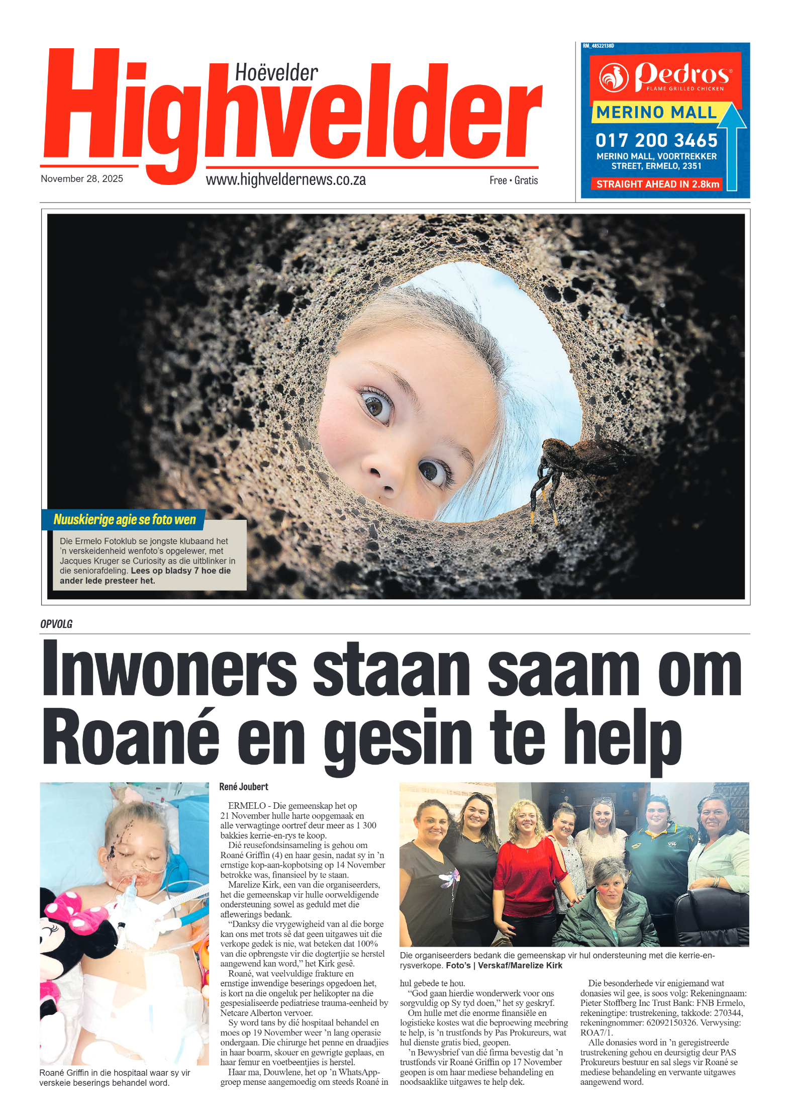 Highvelder Newspaper 28 November 2025 page 1