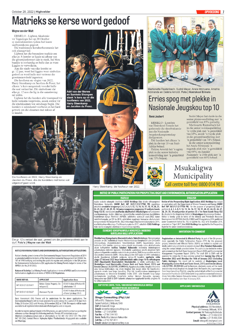 Highvelder Newspaper 28 October 2022 page 7
