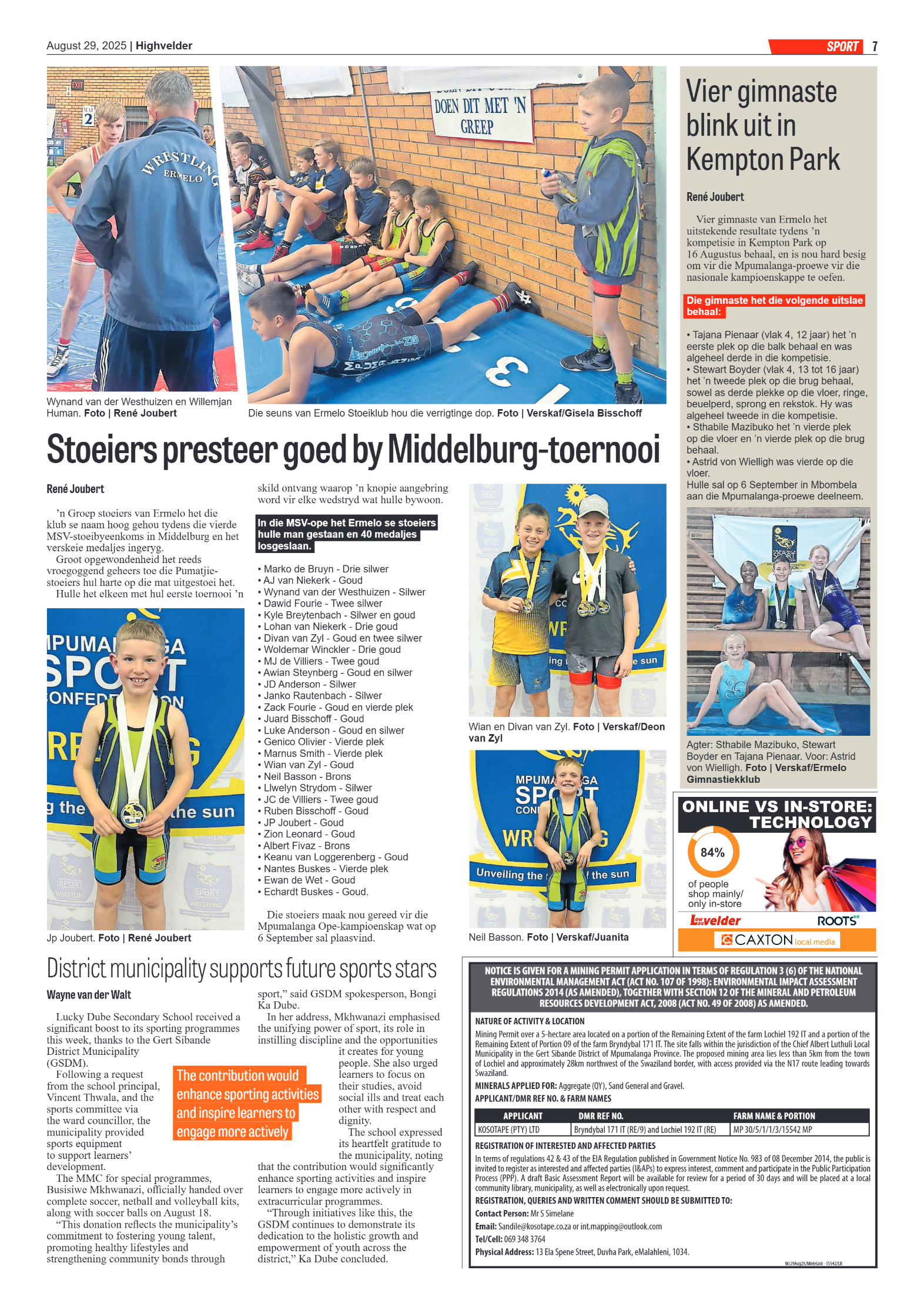 Highvelder Newspaper 29 August 2025 page 7