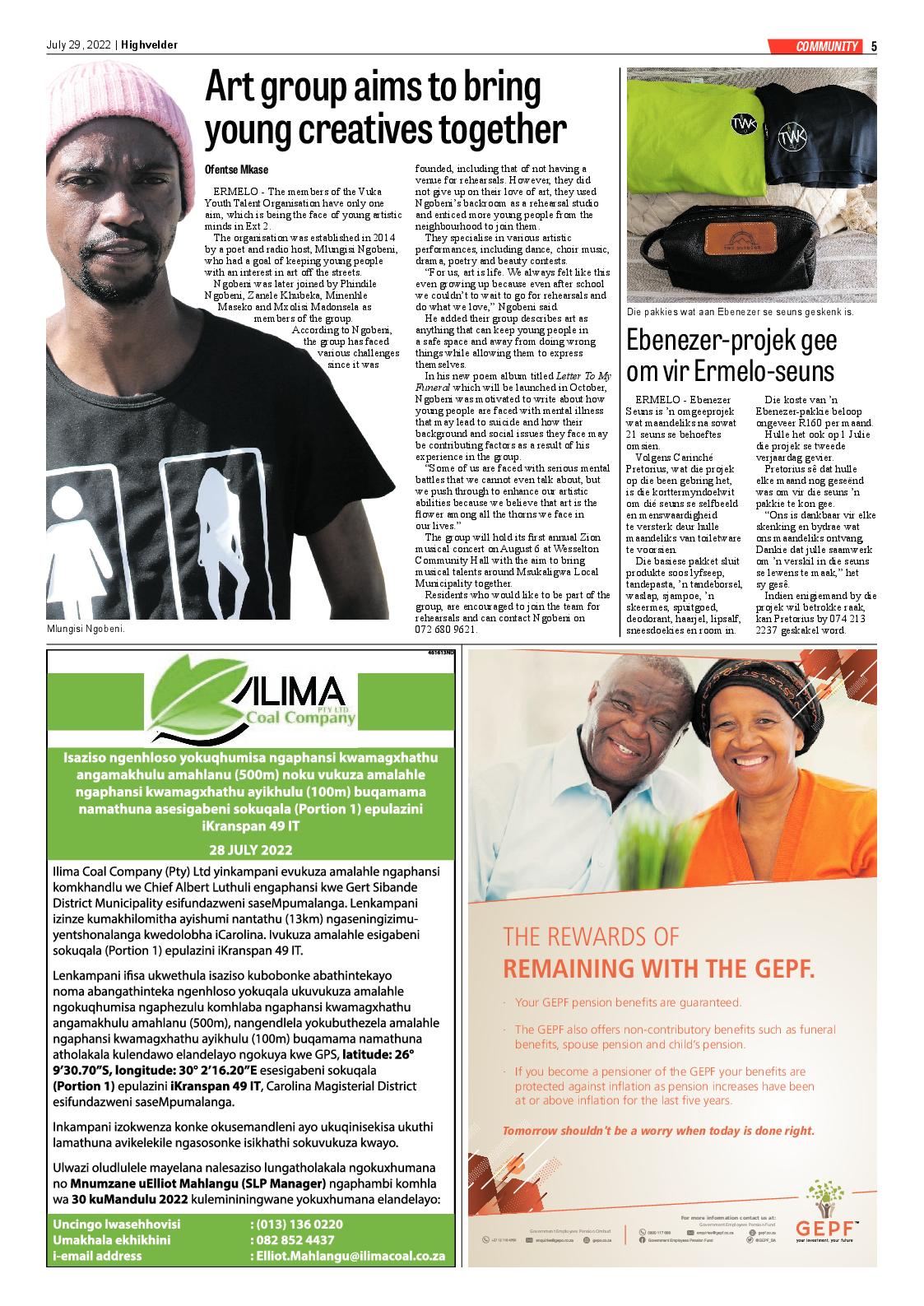 Highvelder Newspaper 29 July 2022 page 5