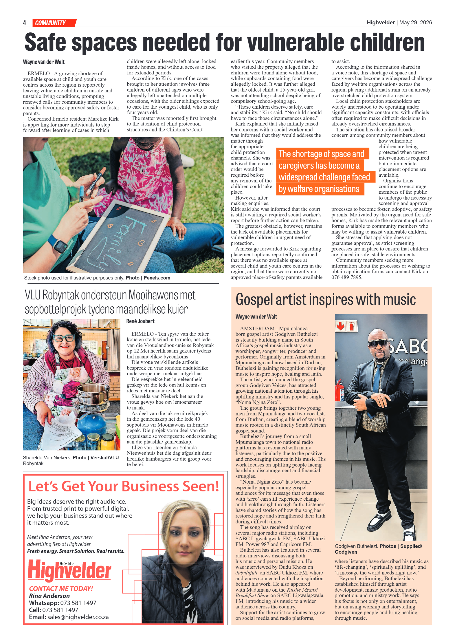 Highvelder Newspaper 29 May 2026 page 4