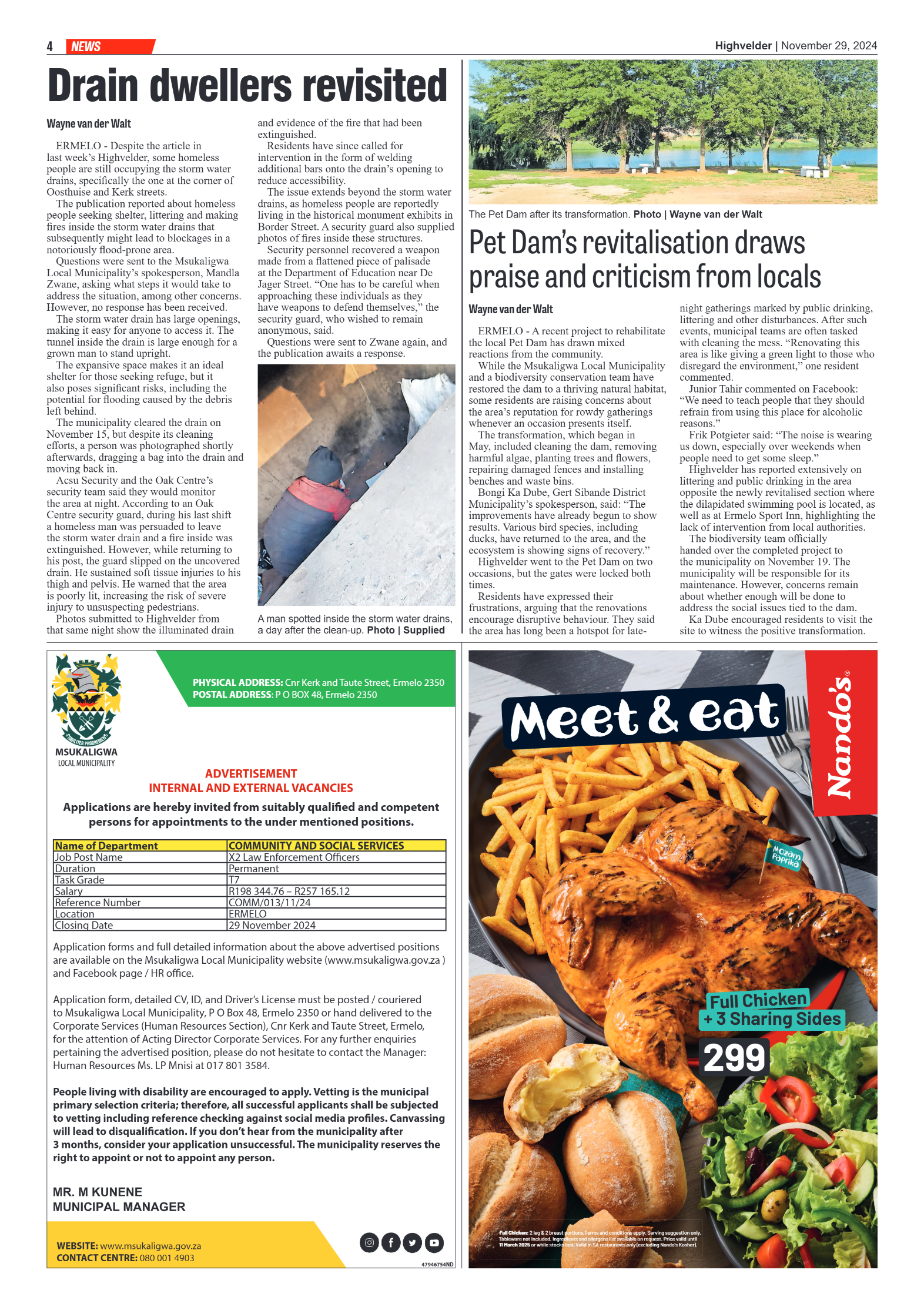 Highvelder Newspaper 29 November 2024 page 4