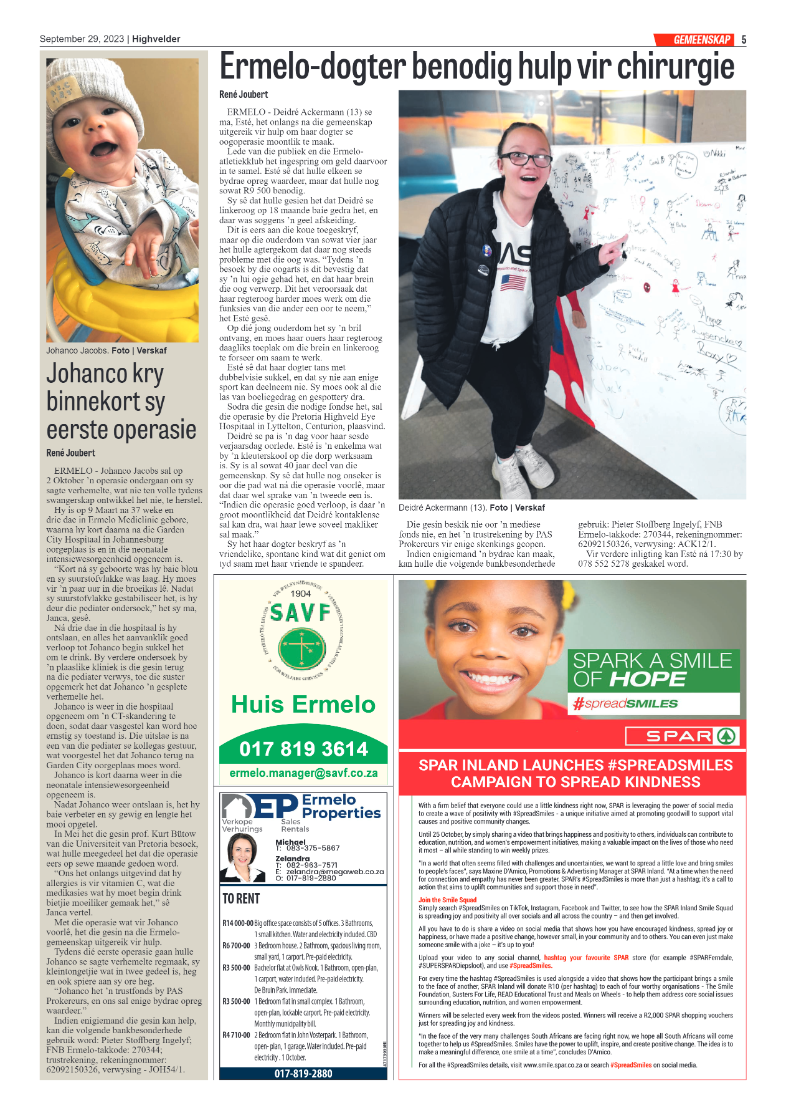 Highvelder Newspaper 29 October 2023 page 5