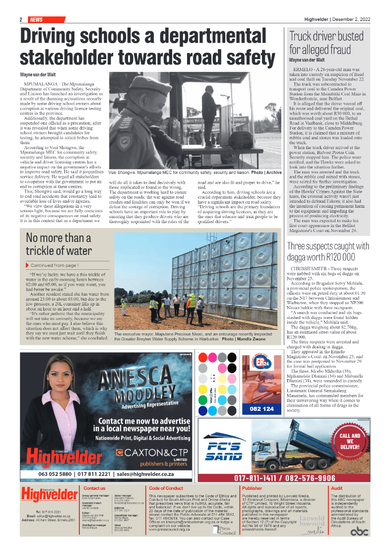 Highvelder Newspaper 2 December 2022 page 2