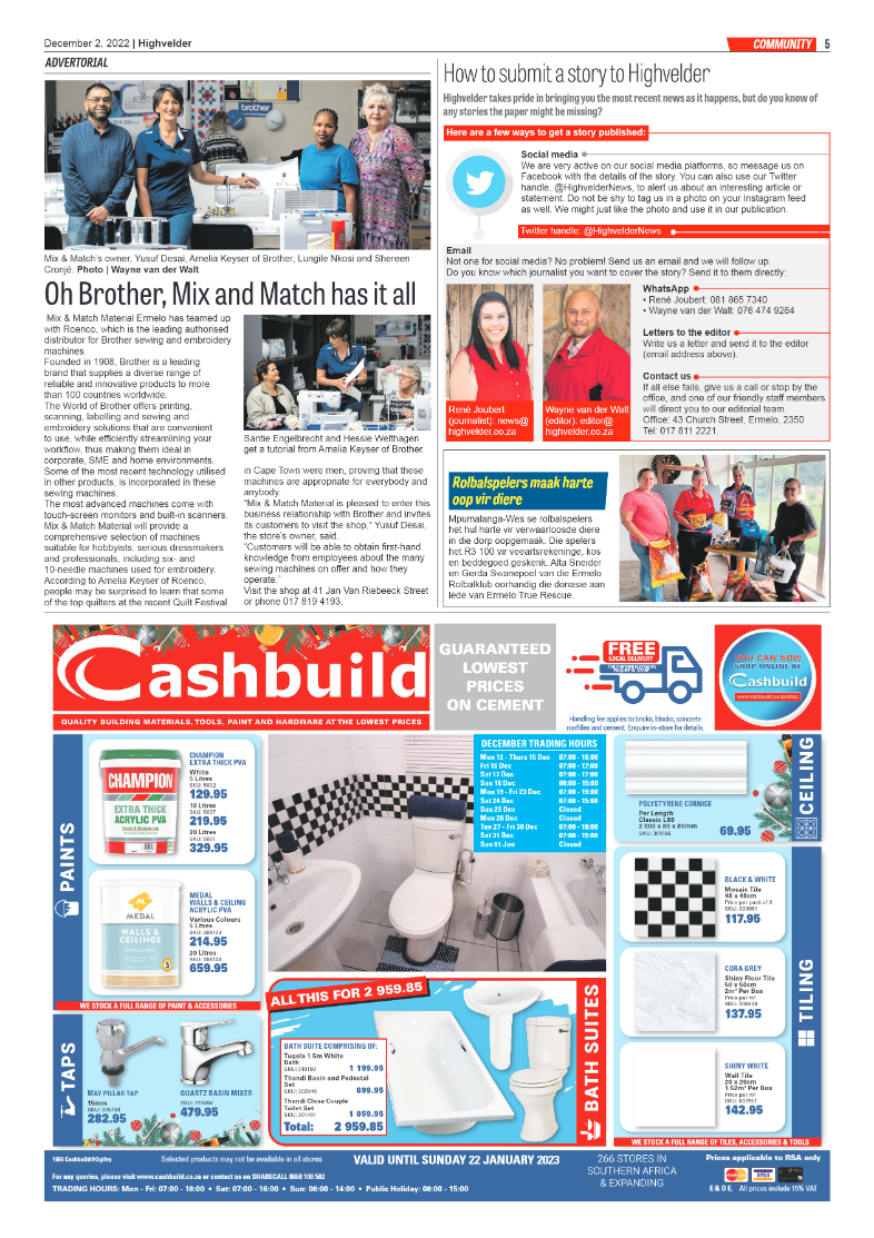 Highvelder Newspaper 2 December 2022 page 5