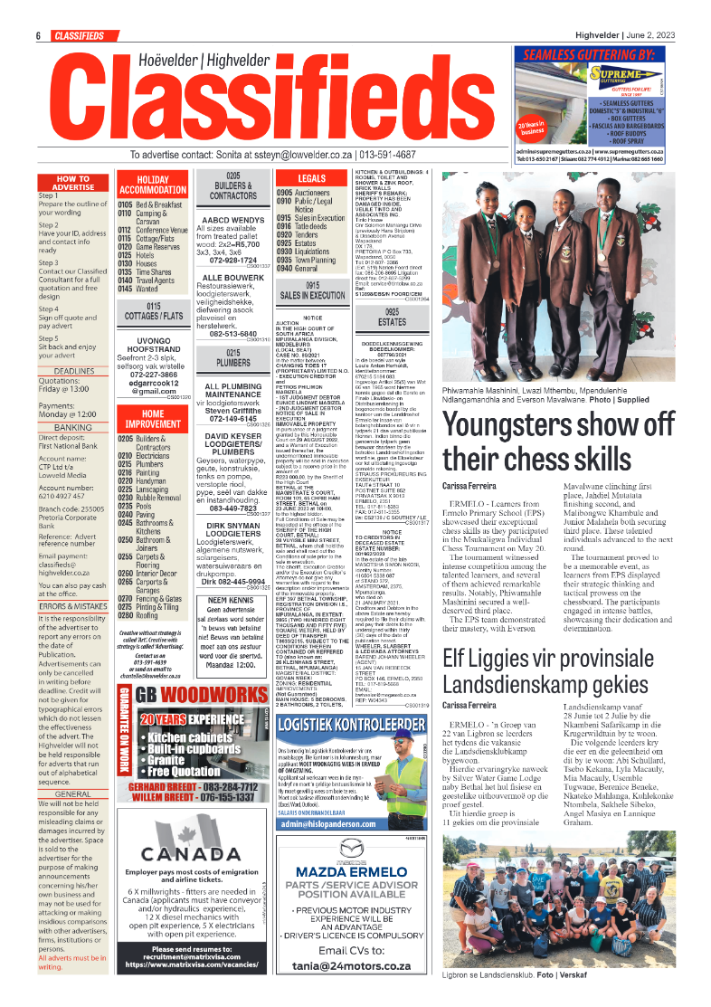 Highvelder Newspaper 2 June 2023 page 6
