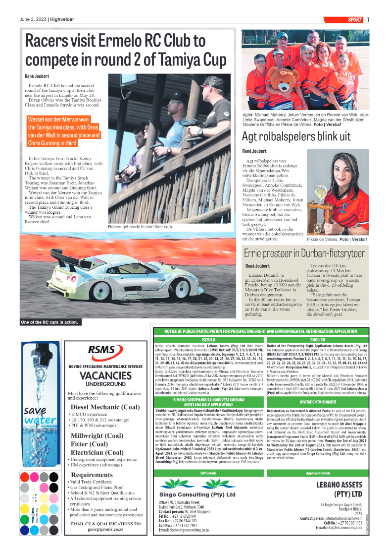 Highvelder Newspaper 2 June 2023 page 7