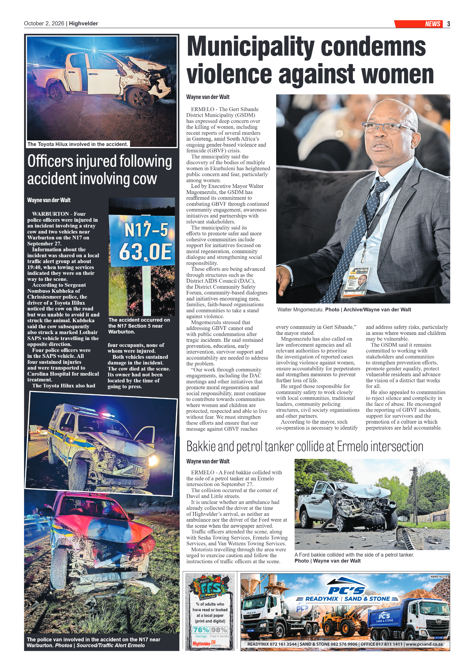 Highvelder Newspaper 2 October 2026 page 3
