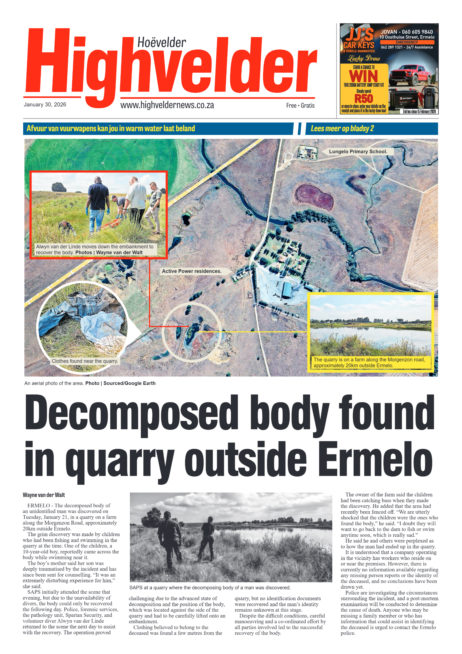 Highvelder Newspaper 30 January 2026 page 1