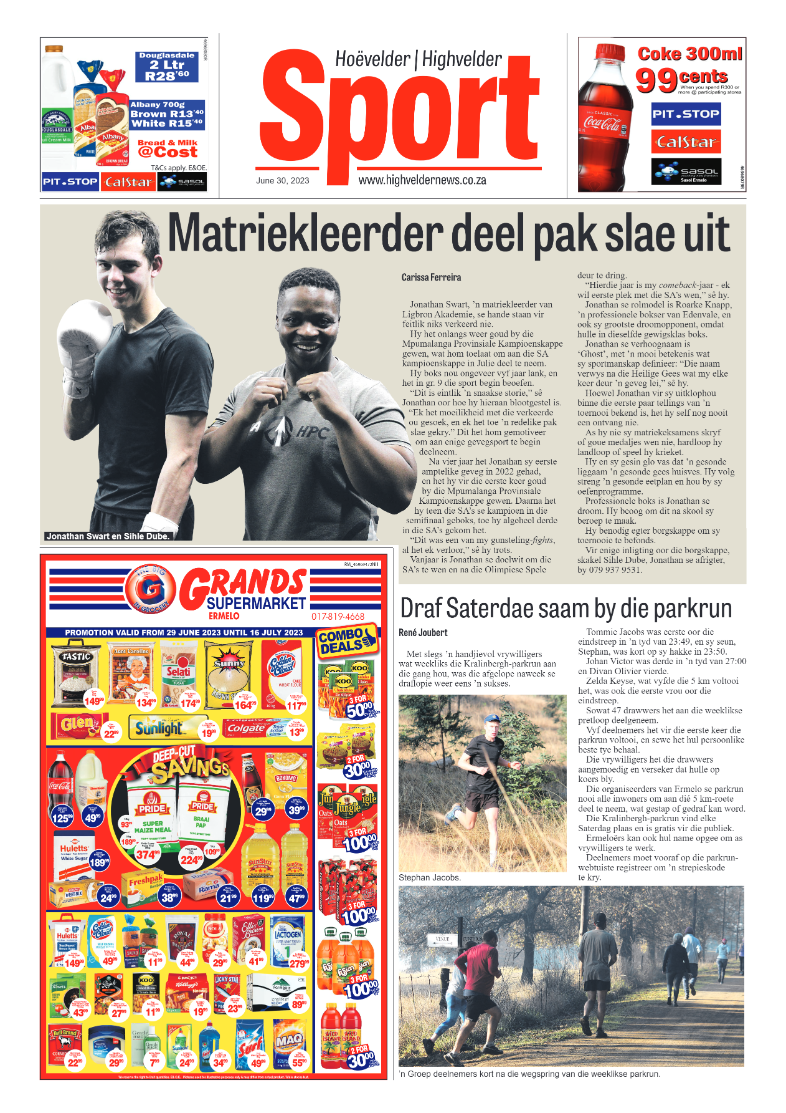 Highvelder Newspaper 30 June 2023 page 8
