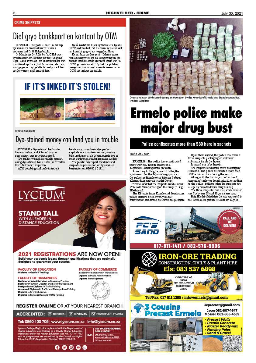 Highvelder Newspaper 30 July page 2
