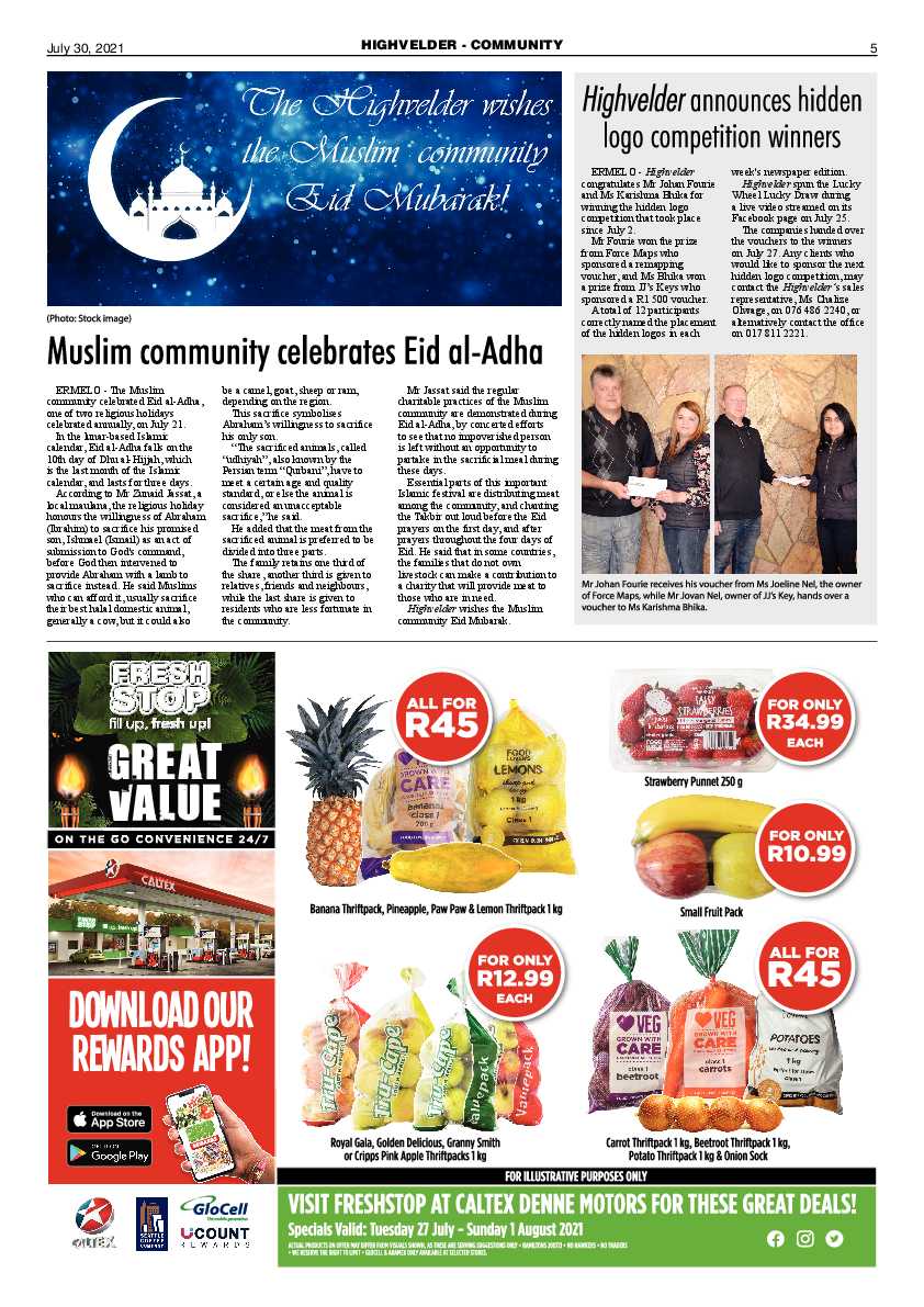 Highvelder Newspaper 30 July page 5