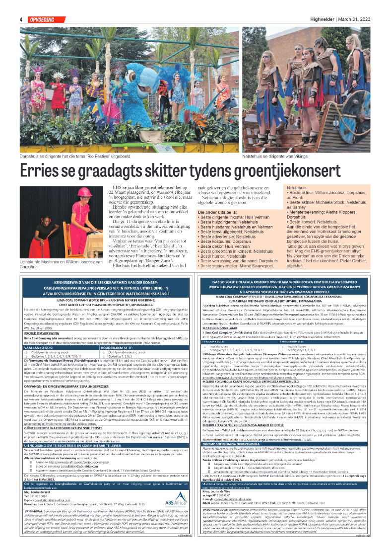 Highvelder Newspaper 31 March 2023 page 4