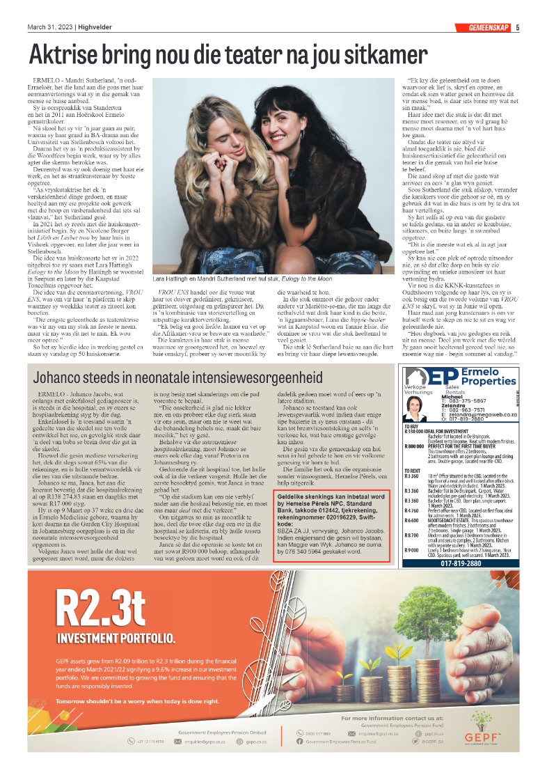Highvelder Newspaper 31 March 2023 page 5