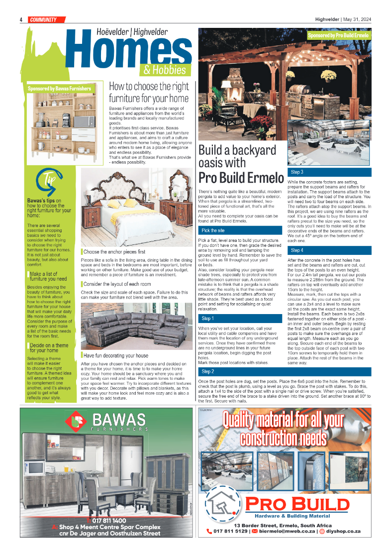 Highvelder Newspaper 31 May 2024 page 4