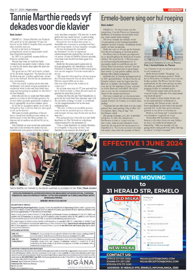 Highvelder Newspaper 31 May 2024 page 5