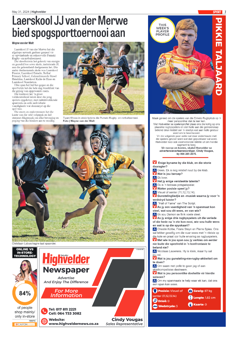 Highvelder Newspaper 31 May 2024 page 7