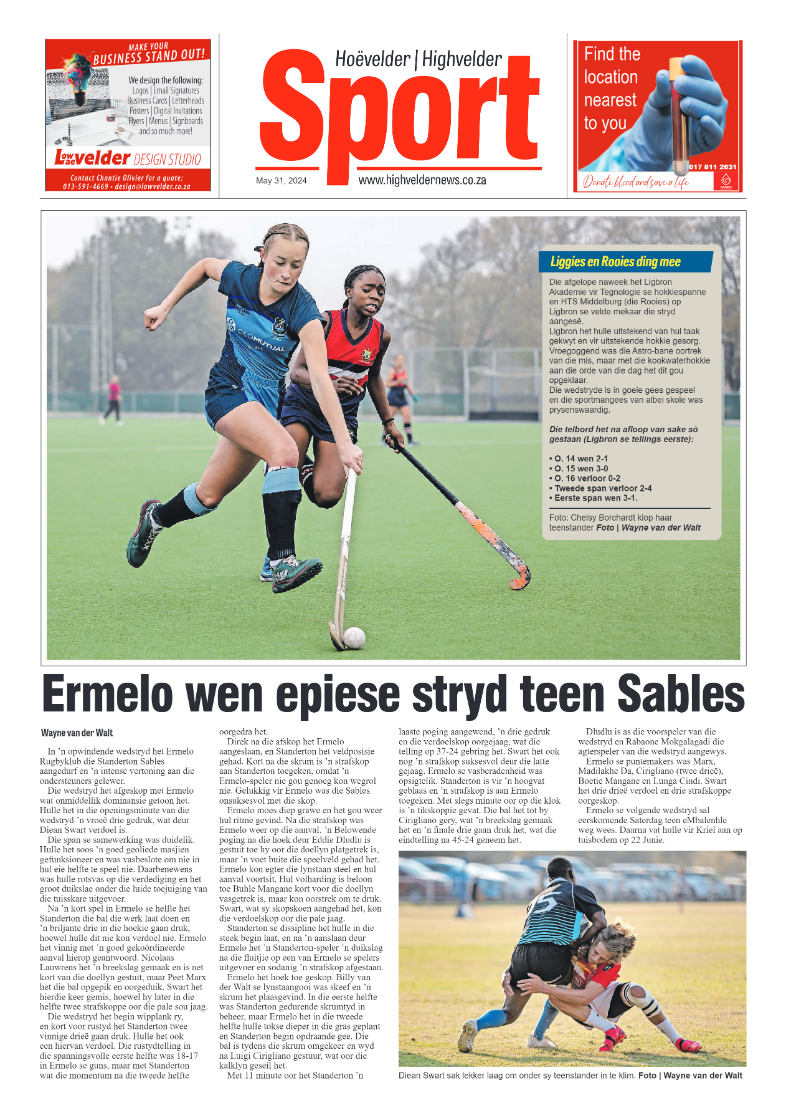 Highvelder Newspaper 31 May 2024 page 8