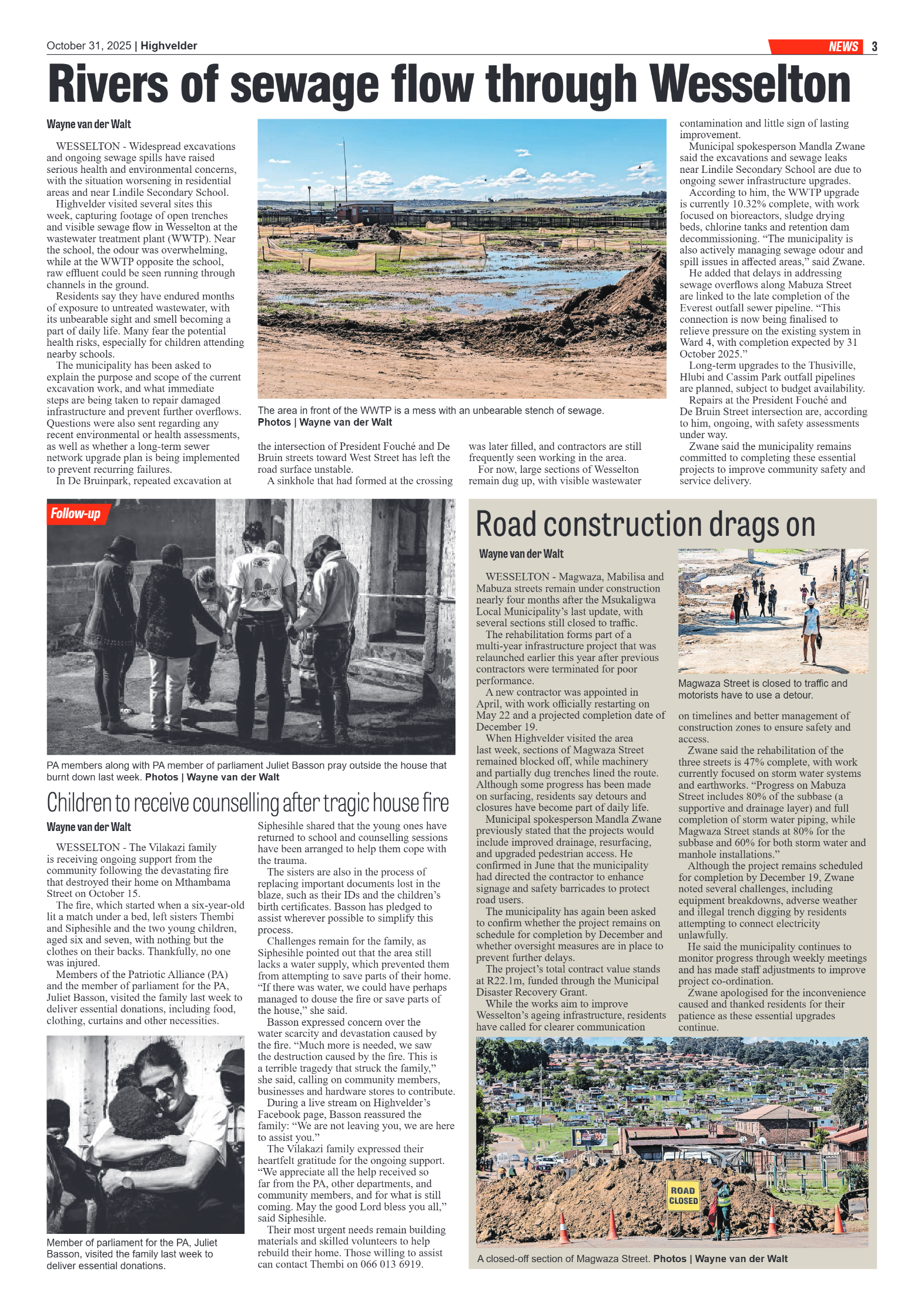 Highvelder Newspaper 31 October 2025 page 3