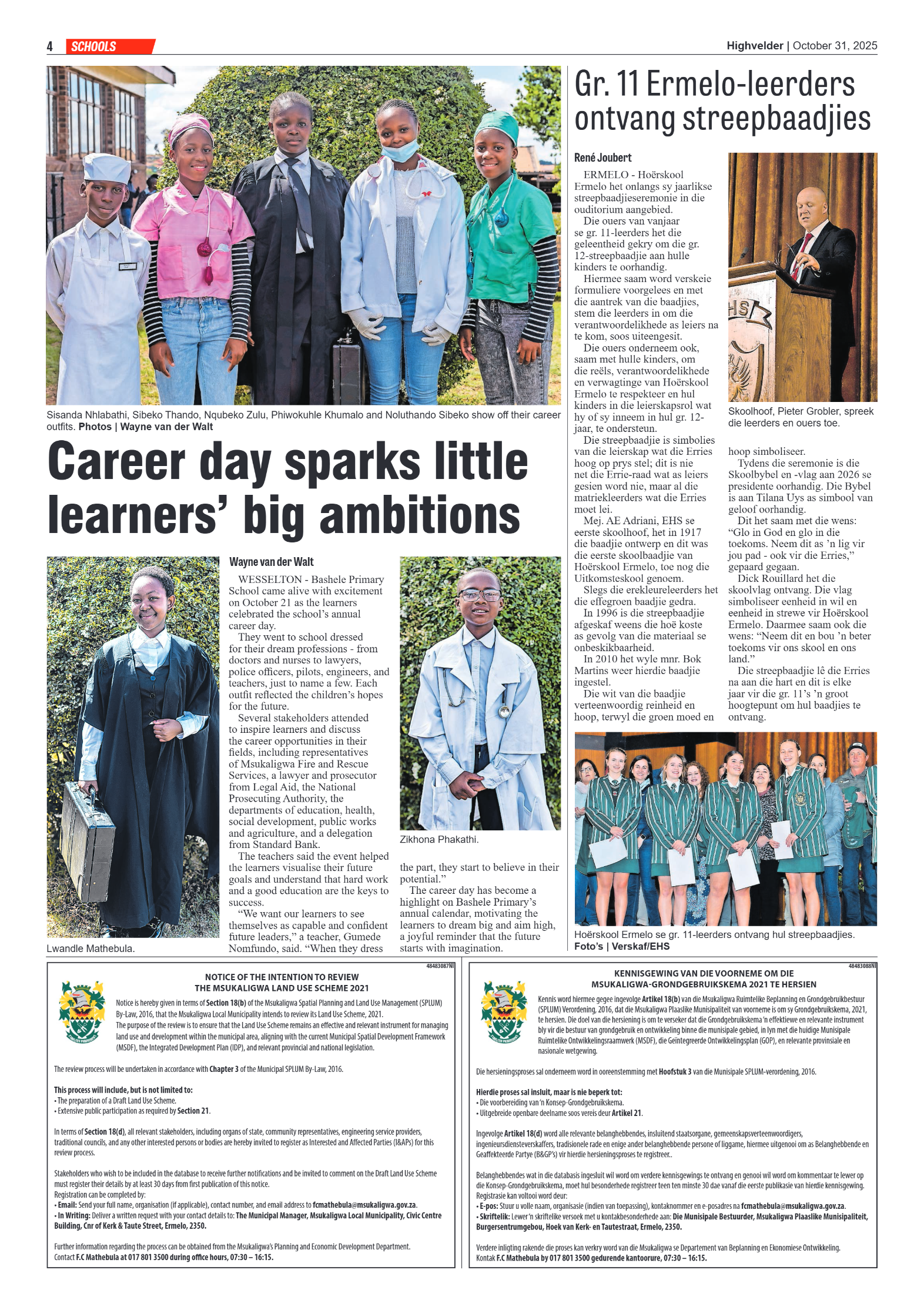 Highvelder Newspaper 31 October 2025 page 4