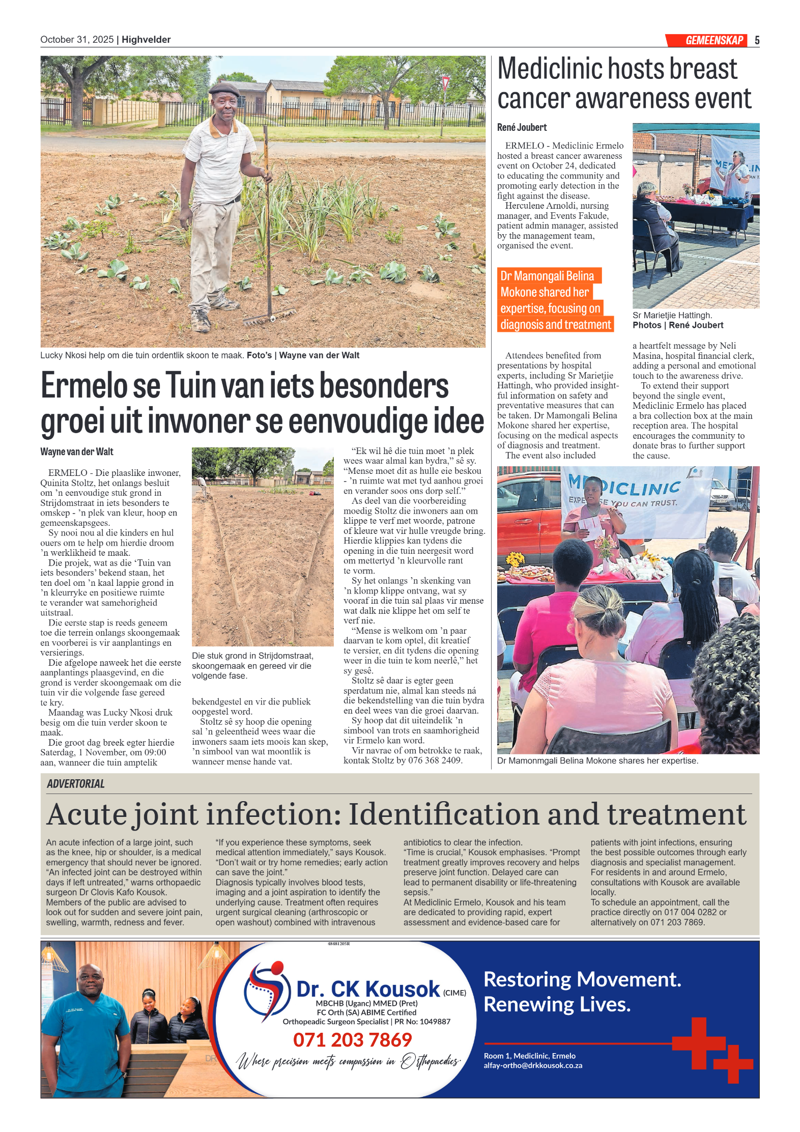 Highvelder Newspaper 31 October 2025 page 5