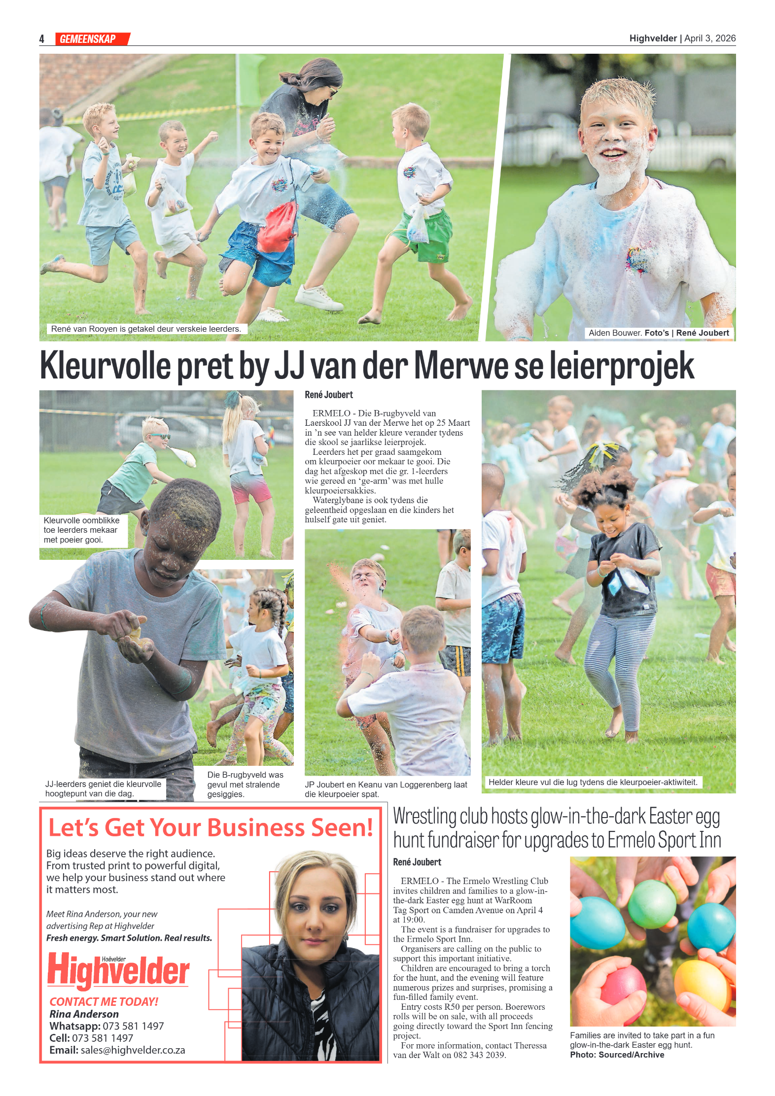 Highvelder Newspaper 3 April 2026 page 4