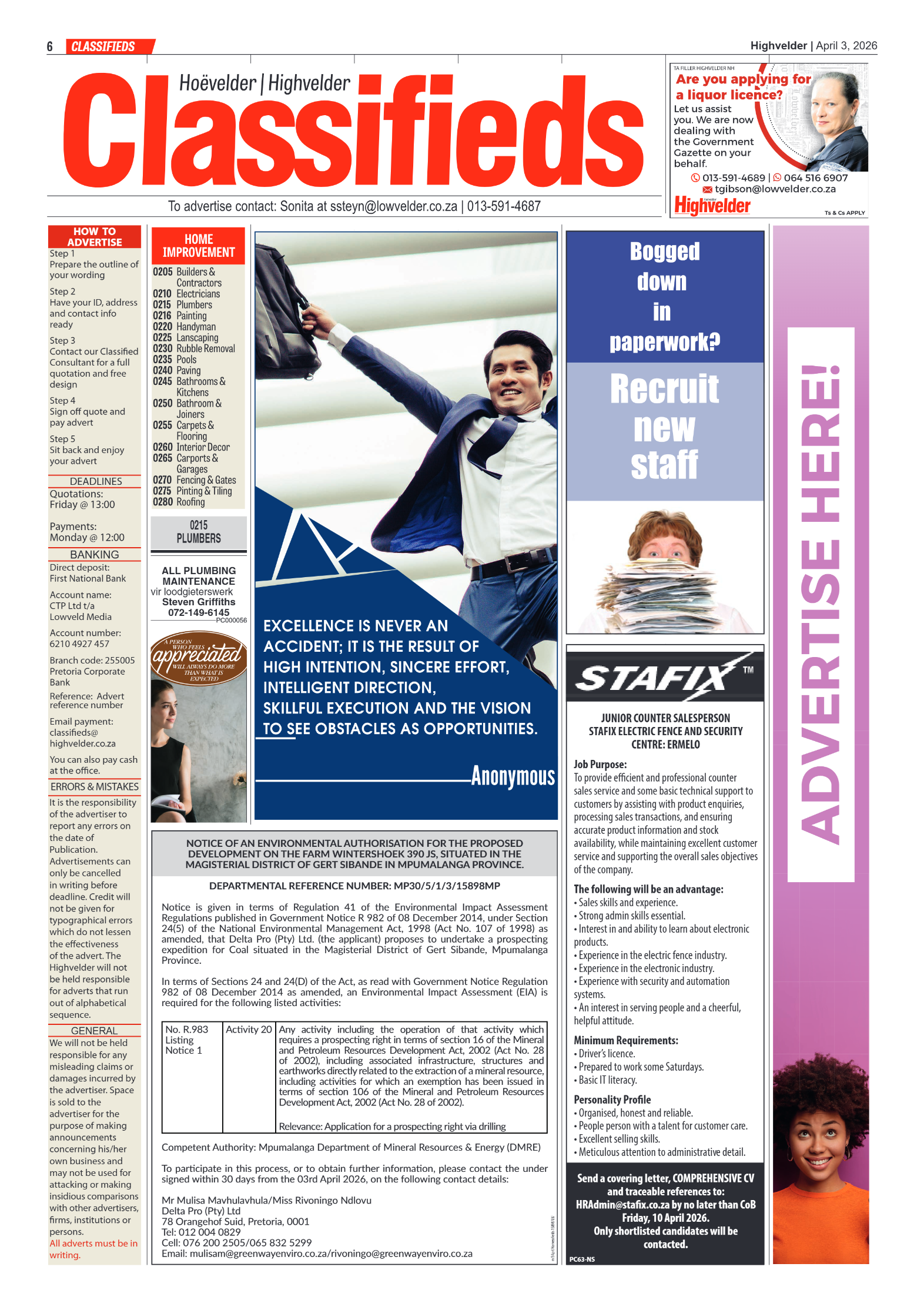 Highvelder Newspaper 3 April 2026 page 6