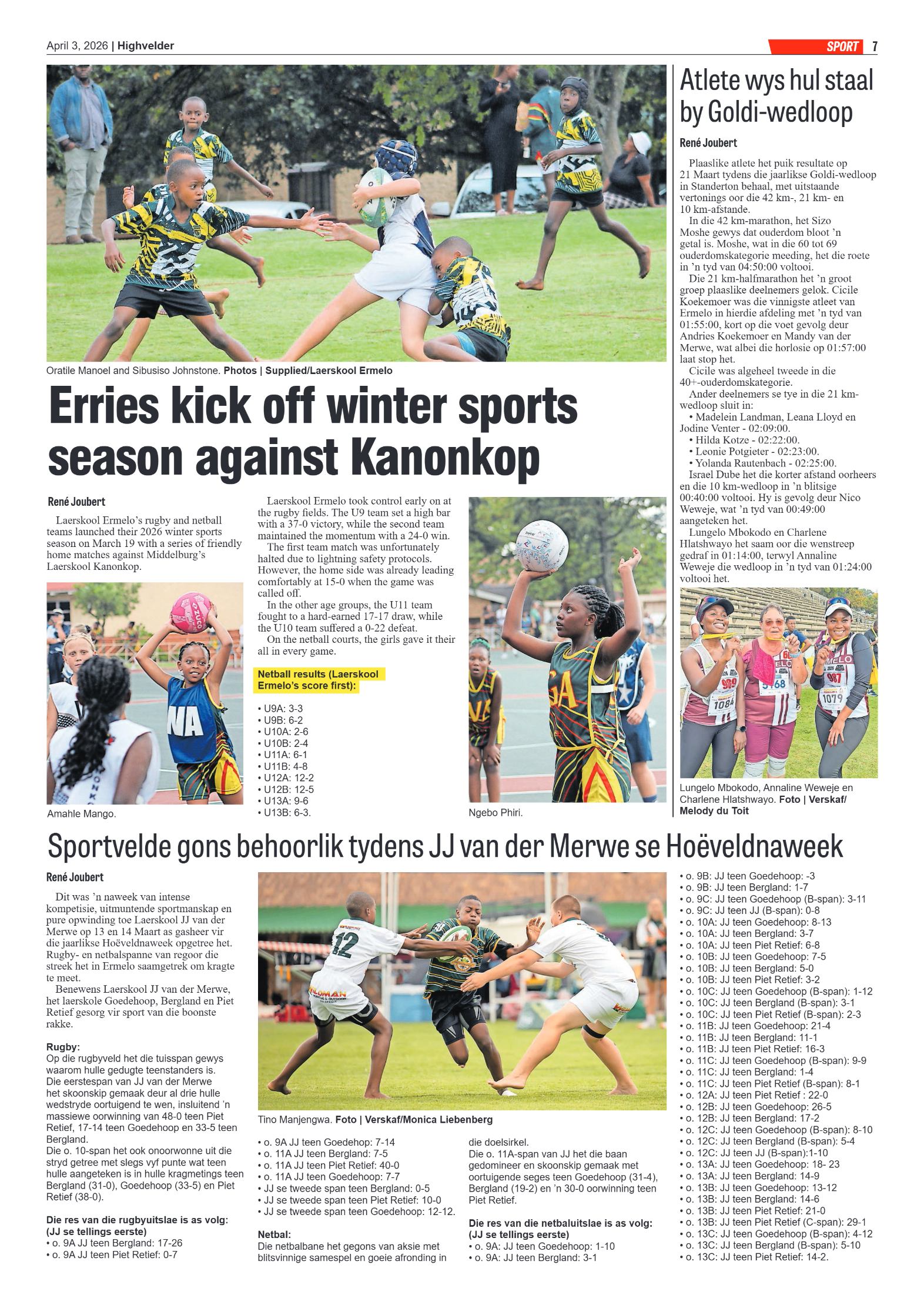 Highvelder Newspaper 3 April 2026 page 7