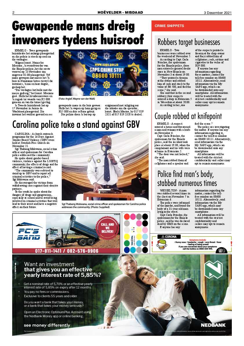 Highvelder Newspaper 3 December 2021 page 2