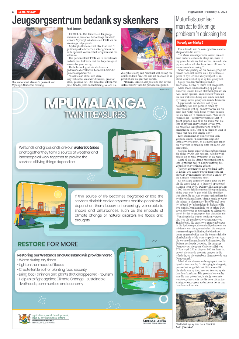Highvelder Newspaper 3 February 2023 page 4