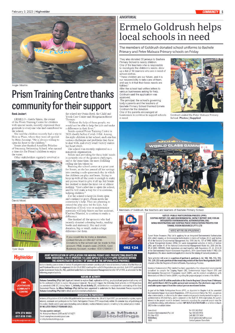 Highvelder Newspaper 3 February 2023 page 5