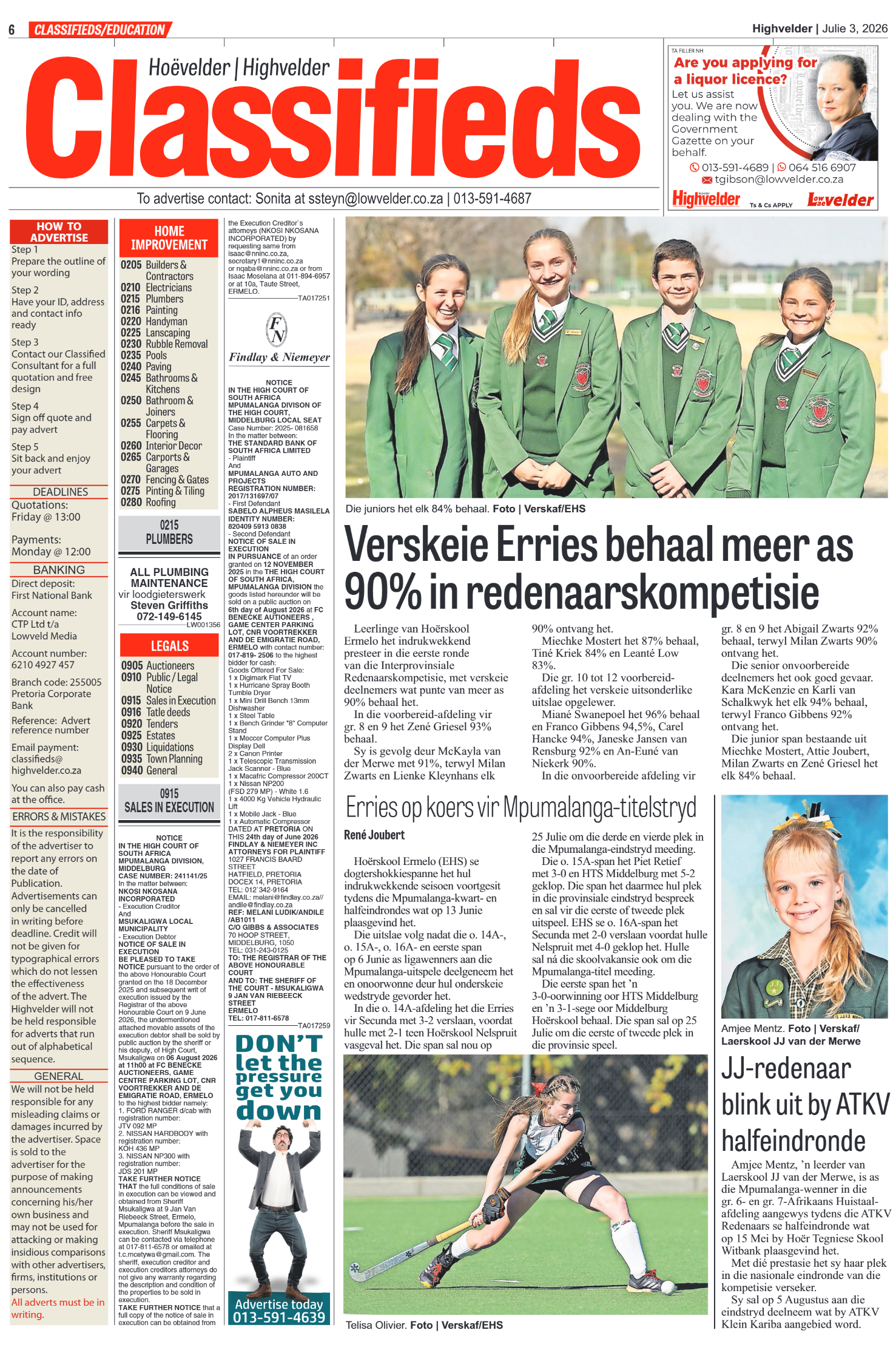 Highvelder Newspaper 3 July 2026 page 6