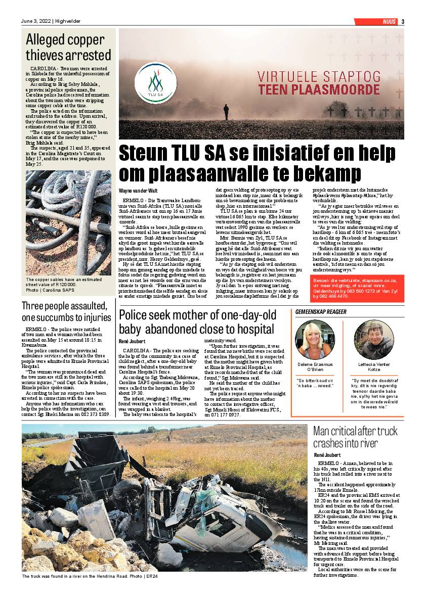 Highvelder Newspaper 3 June 2022 page 3