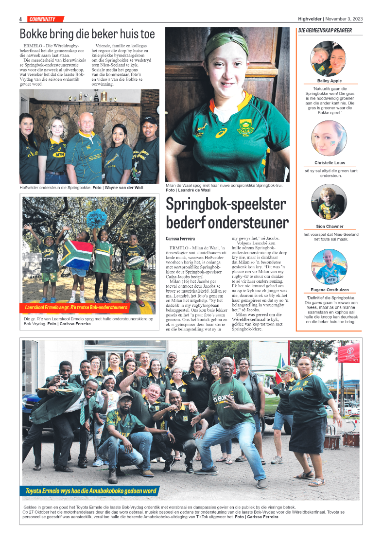 Highvelder Newspaper 3 November 2023 page 4