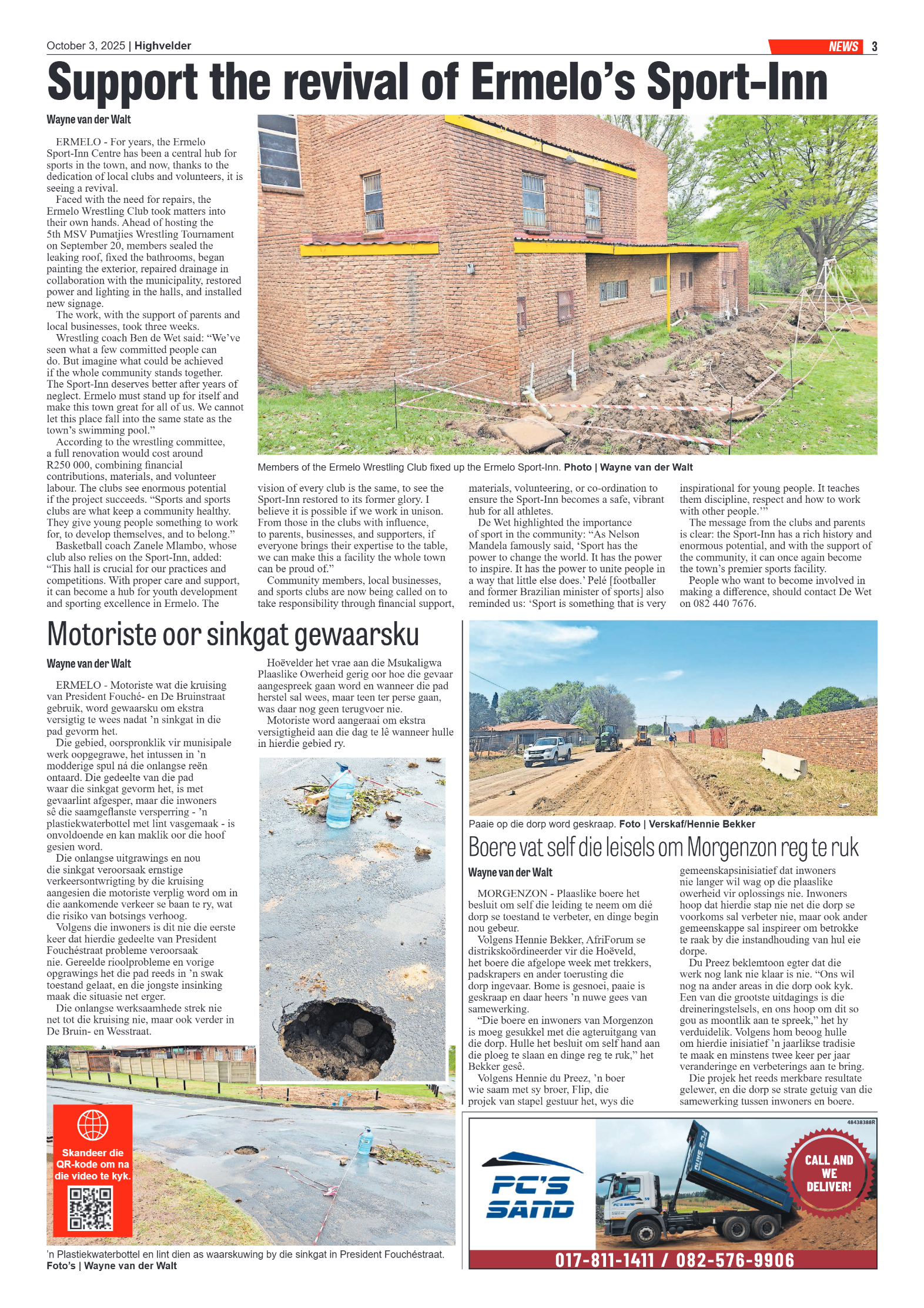 Highvelder Newspaper 3 October 2025 page 3