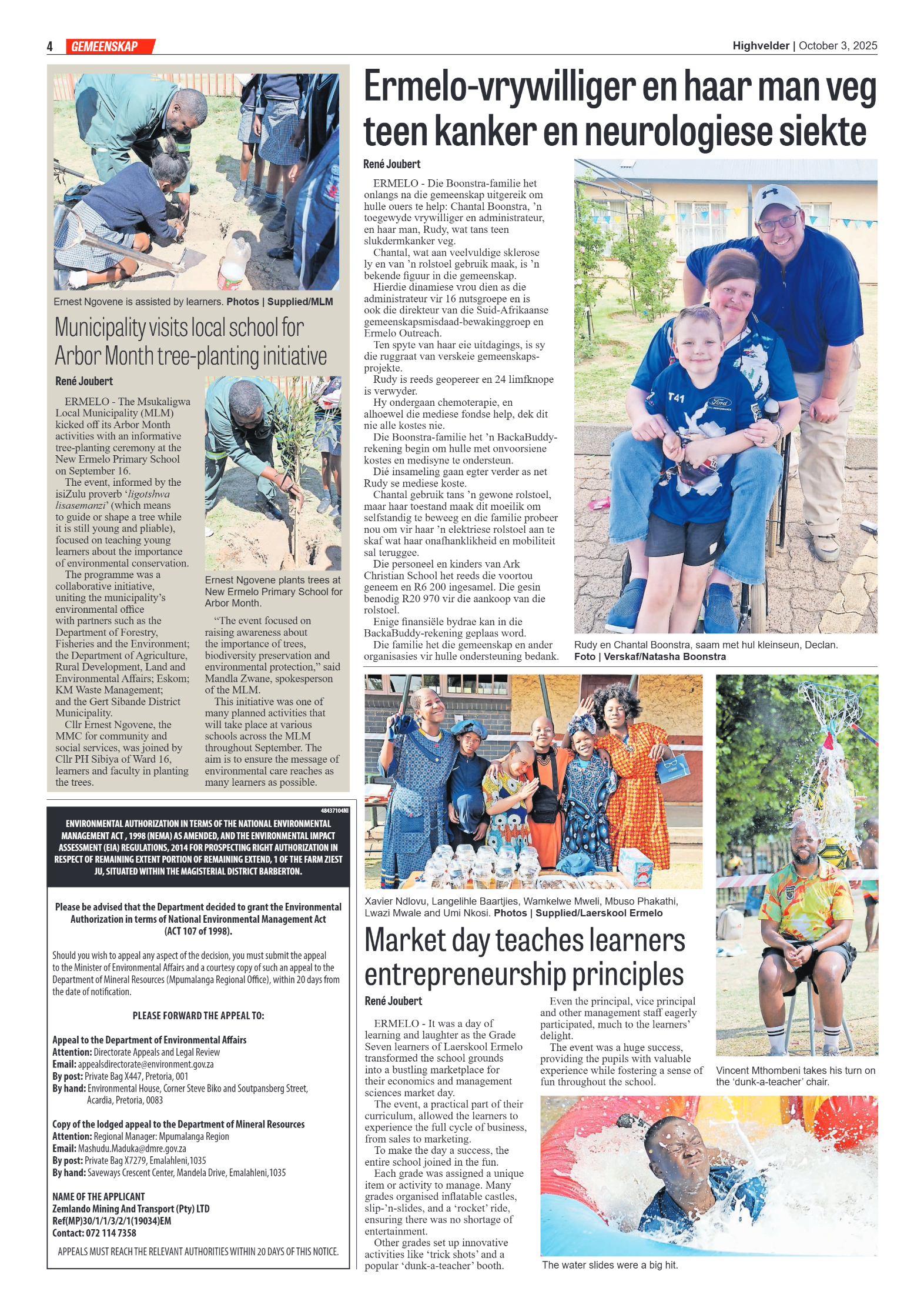 Highvelder Newspaper 3 October 2025 page 4