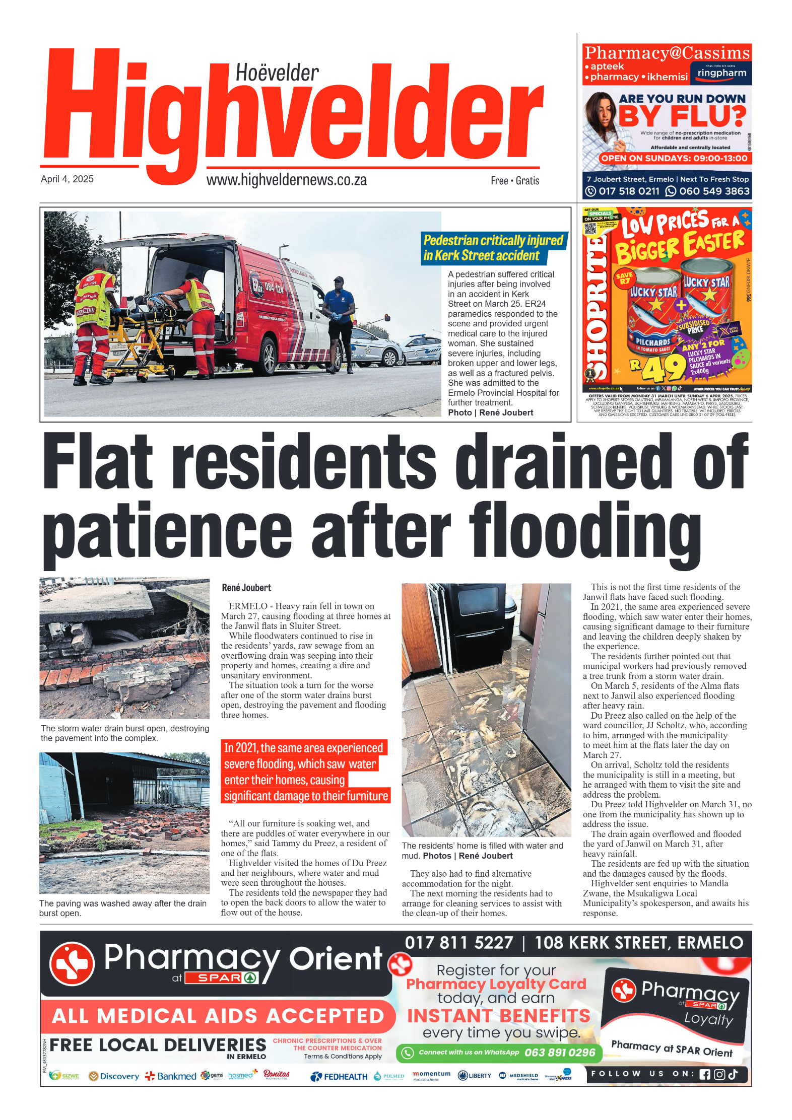 Highvelder Newspaper 4 April 2025 page 1
