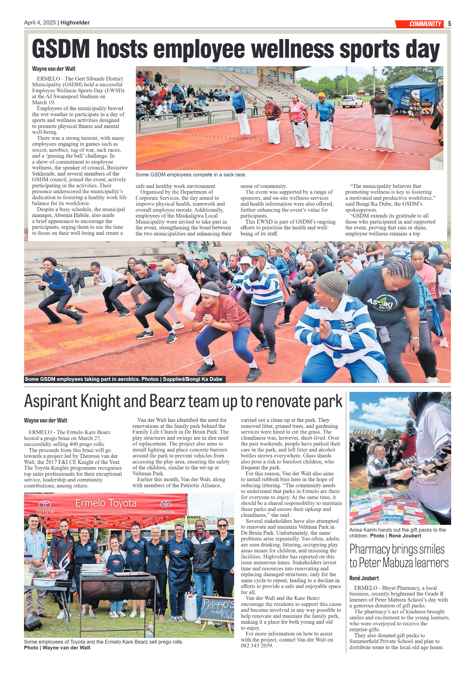 Highvelder Newspaper 4 April 2025 page 5