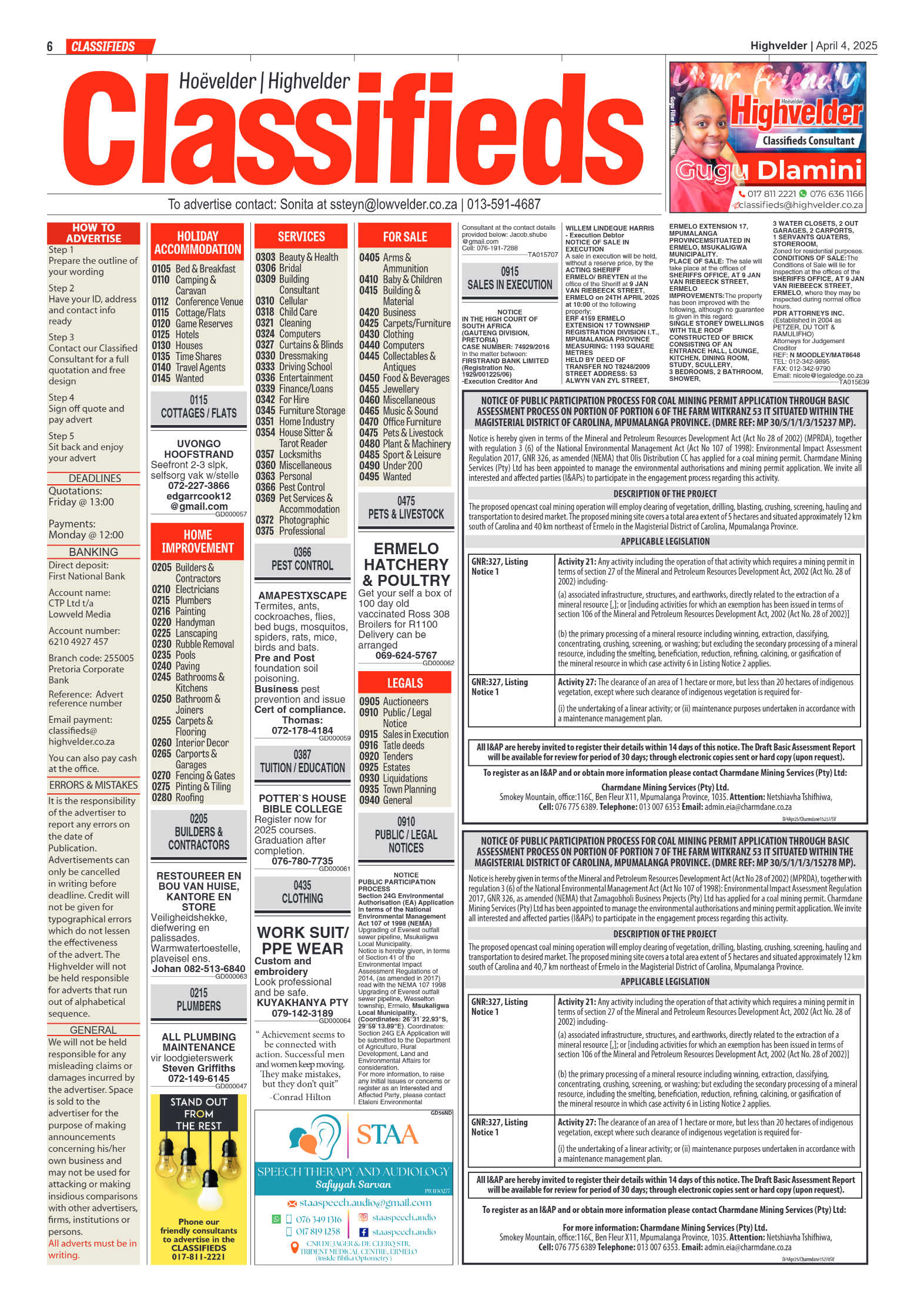 Highvelder Newspaper 4 April 2025 page 6
