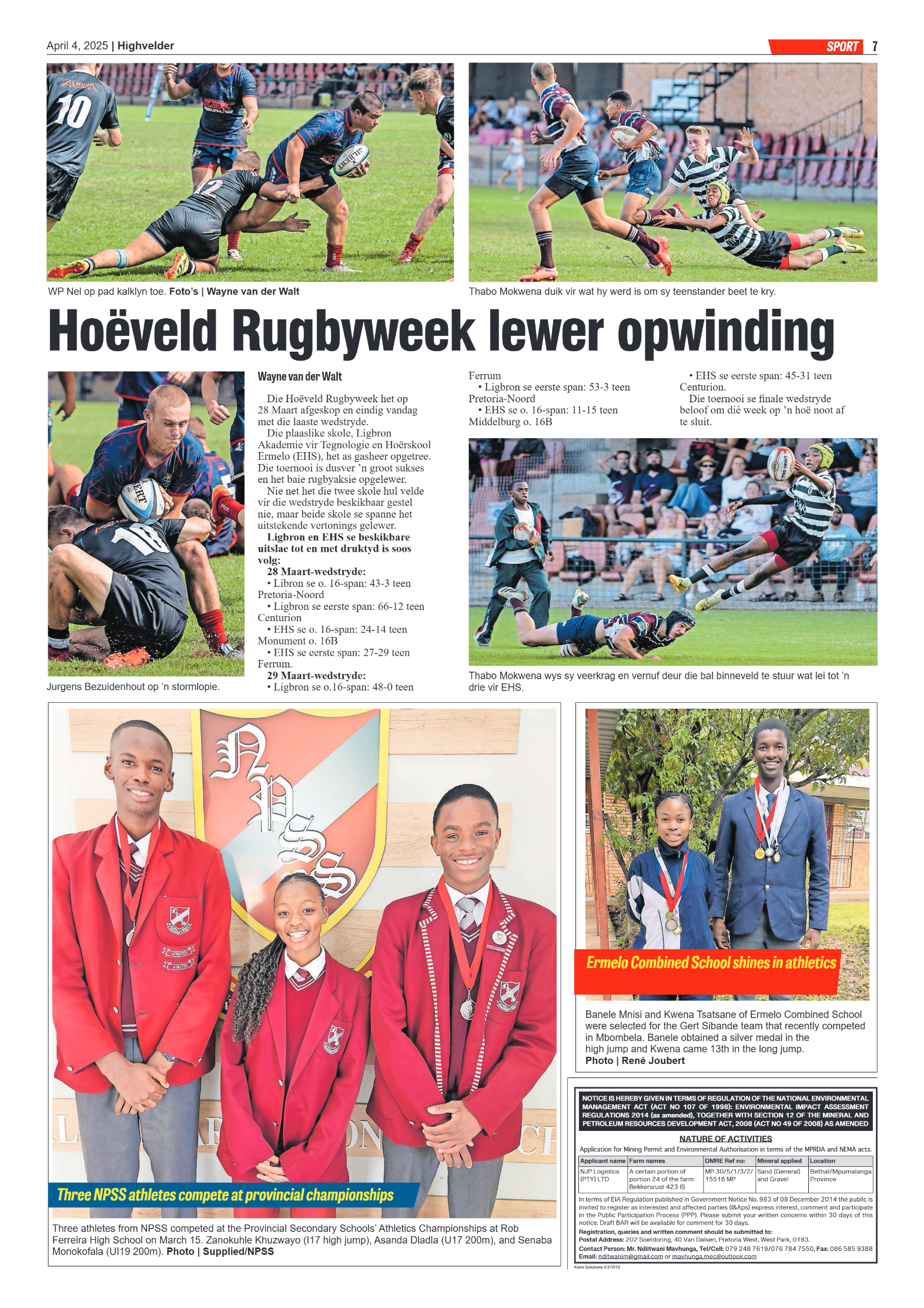 Highvelder Newspaper 4 April 2025 page 7