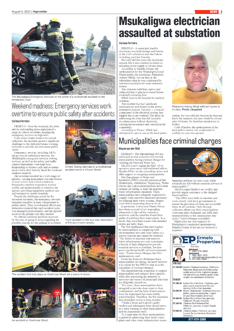 Highvelder Newspaper 4 August 2023 page 3
