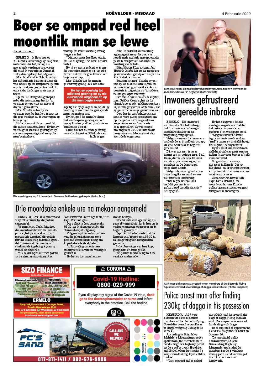 Highvelder Newspaper 4 February 2022 page 2