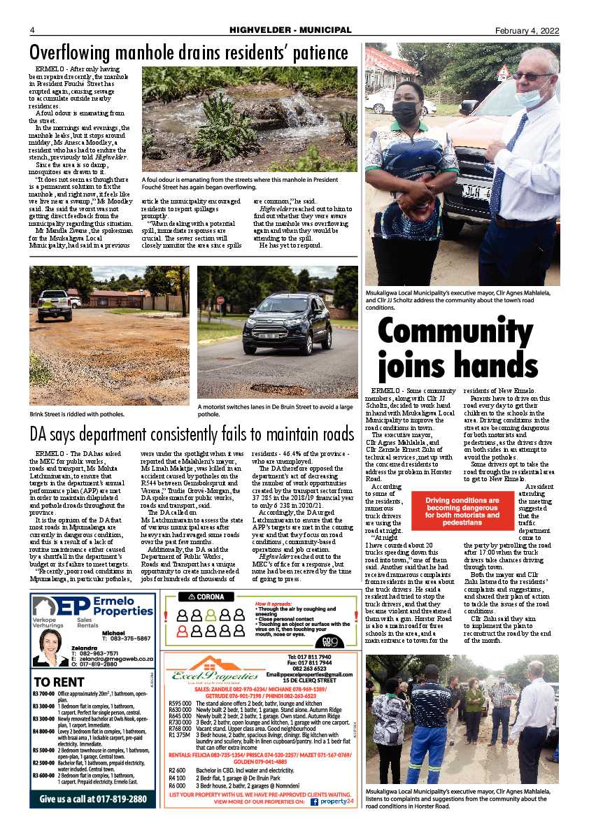 Highvelder Newspaper 4 February 2022 page 4