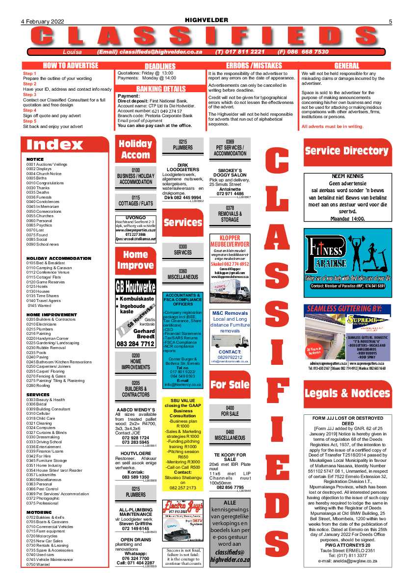 Highvelder Newspaper 4 February 2022 page 5