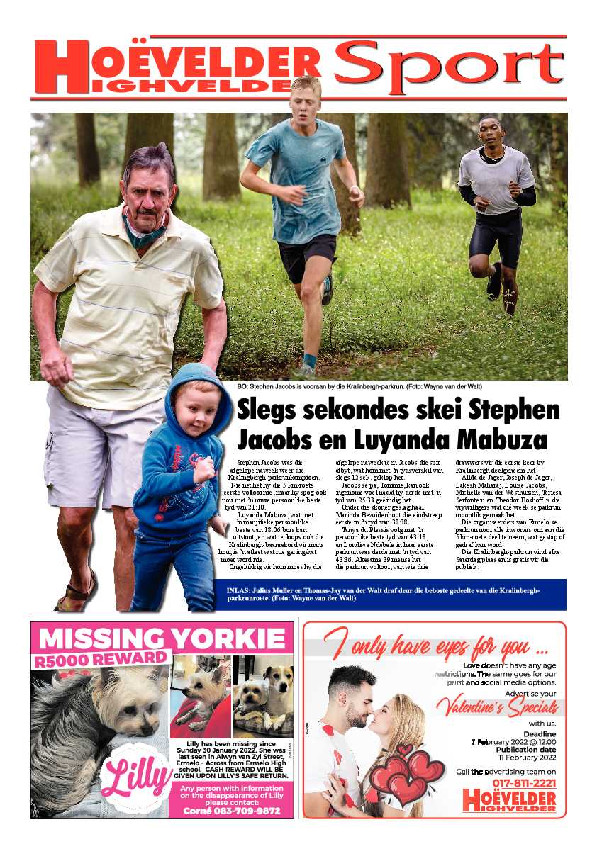 Highvelder Newspaper 4 February 2022 page 8