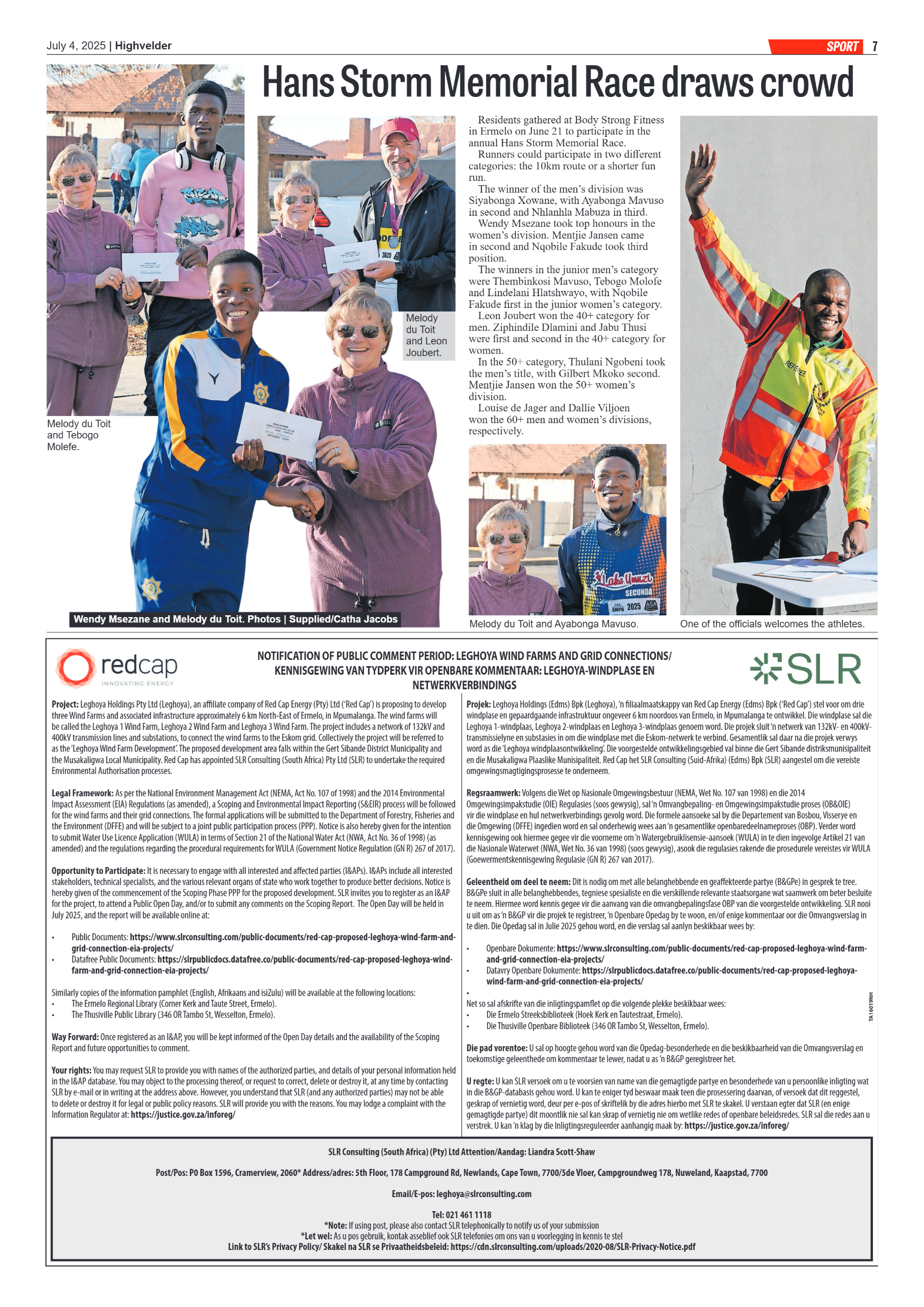 Highvelder Newspaper 4 July 2025 page 7