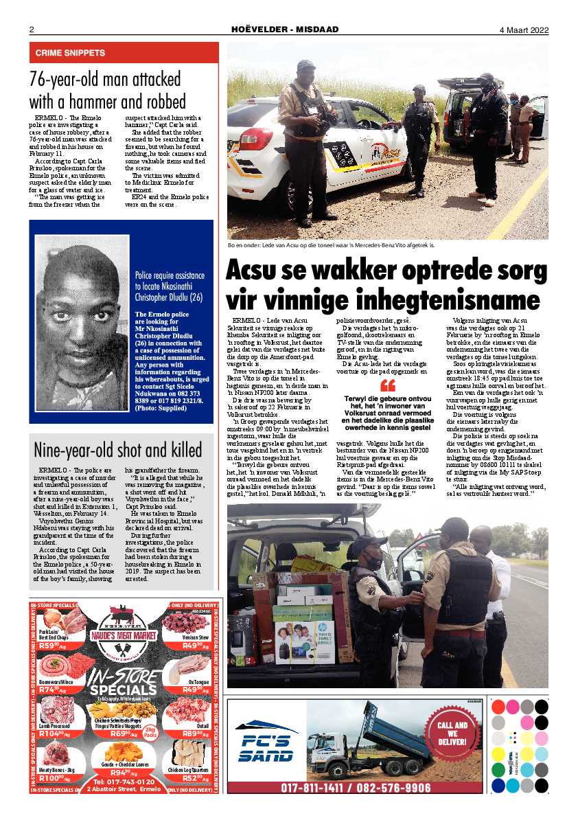 Highvelder Newspaper 4 March 2022 page 2