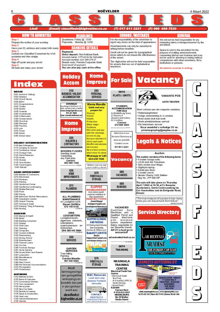 Highvelder Newspaper 4 March 2022 page 6