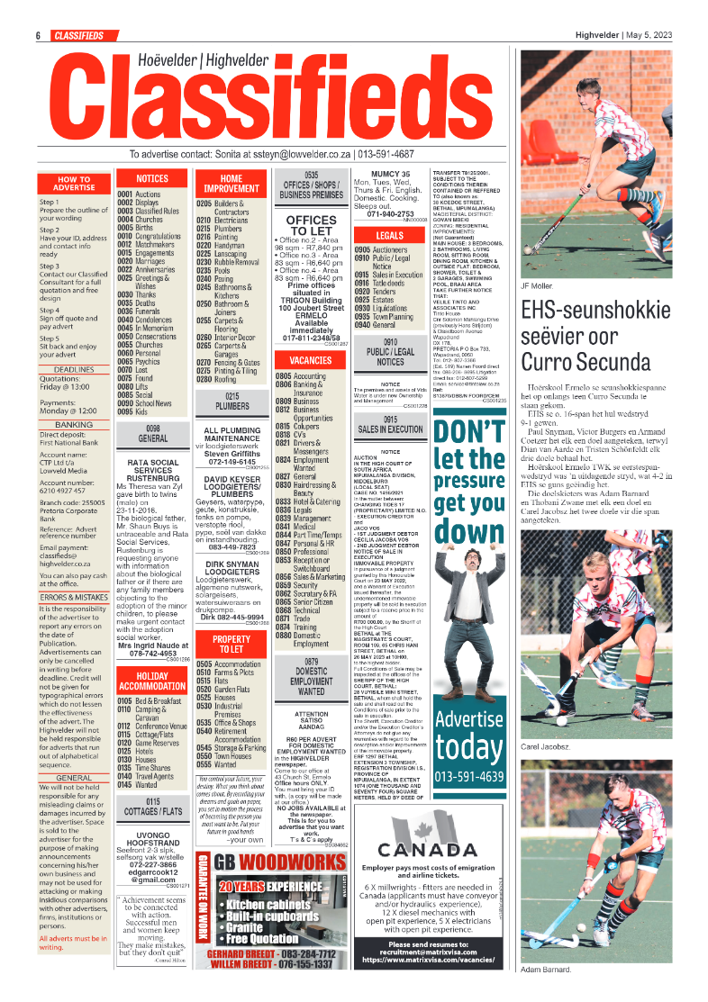 Highvelder Newspaper 4 May 2023 page 6